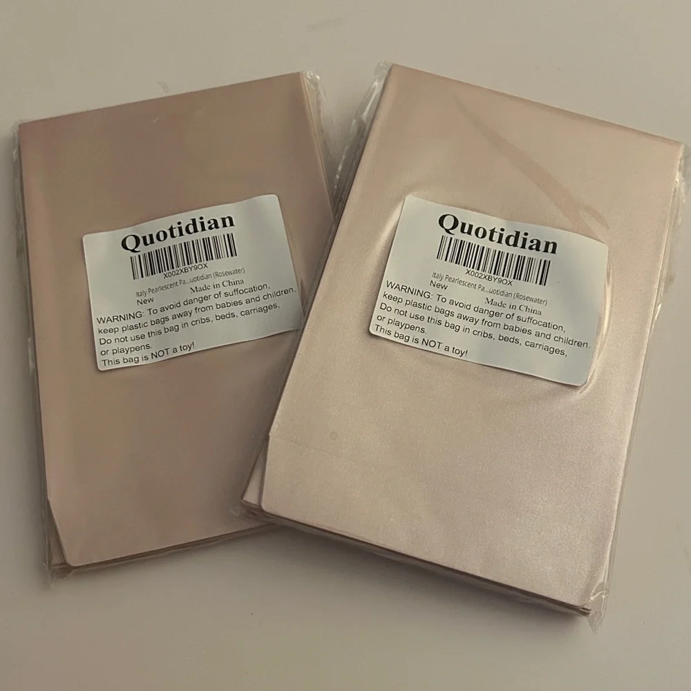 Quotidian Rosewater Self Seal Flat Pearlescent Paper Envelopes 50 ENVELOPES